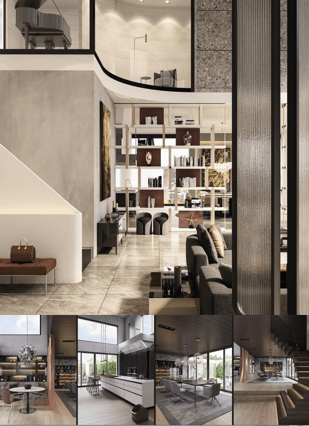 Hình ảnh lung linh về nội thất căn hộ Penthouse.